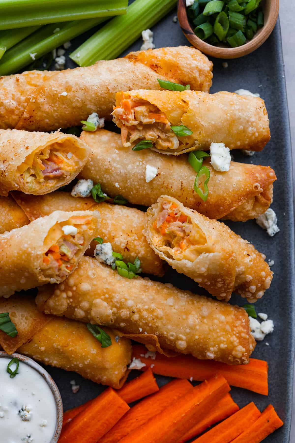 Buffalo Chicken Egg Rolls